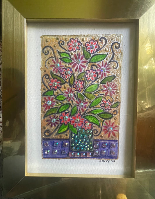 Bejeweled 4”x6” Mini Paintings – Original Hand-Painted Flowers, Landscapes, Seascapes & Holiday Scenes