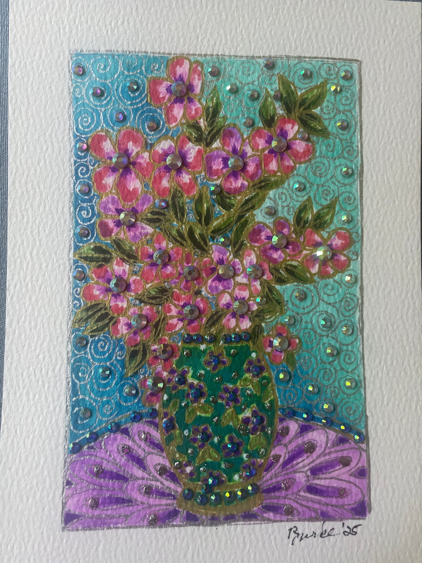 Bejeweled 4”x6” Mini Paintings – Original Hand-Painted Flowers, Landscapes, Seascapes & Holiday Scenes
