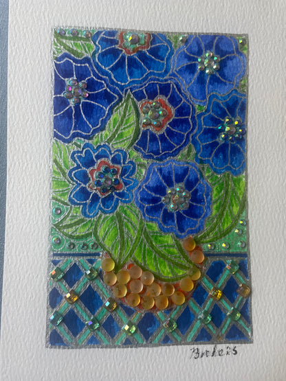 Bejeweled 4”x6” Mini Paintings – Original Hand-Painted Flowers, Landscapes, Seascapes & Holiday Scenes