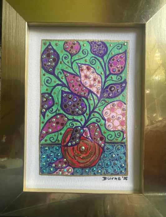 Bejeweled 4”x6” Mini Paintings – Original Hand-Painted Flowers, Landscapes, Seascapes & Holiday Scenes