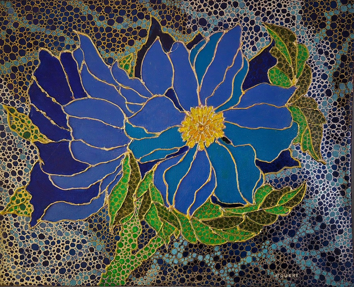 Glimmer in Blue - Mixed Media