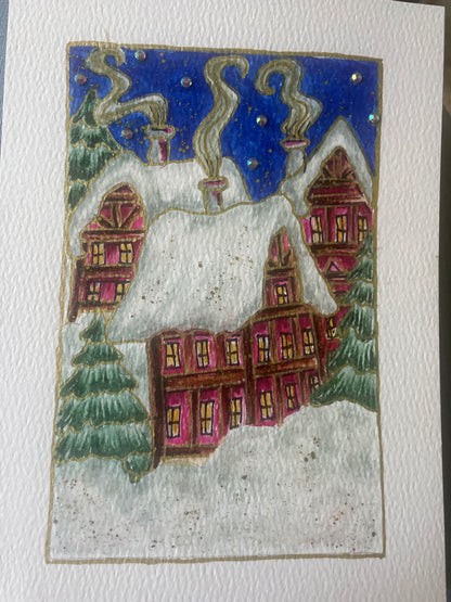 Bejeweled 4”x6” Mini Paintings – Original Hand-Painted Flowers, Landscapes, Seascapes & Holiday Scenes