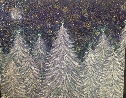 Sparkle Spruce - Mixed Media